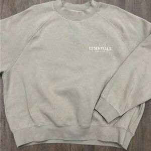 Fear of God Essentials Light Beige Crewneck Sweater